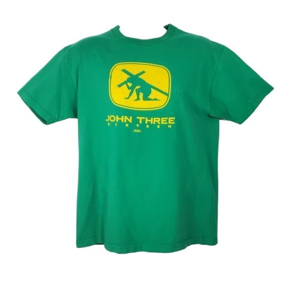 John 3:16 Tractor Perody Bible Shirt Religious Christian Jesus Christ TShirt - Picture 1 of 7